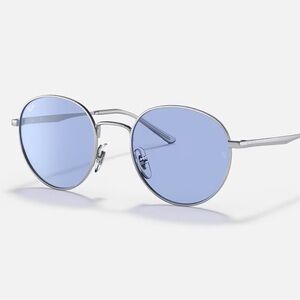 Ray-Ban Sunglasses Unisex Rb3861 - Silver Frame Blue Lenses